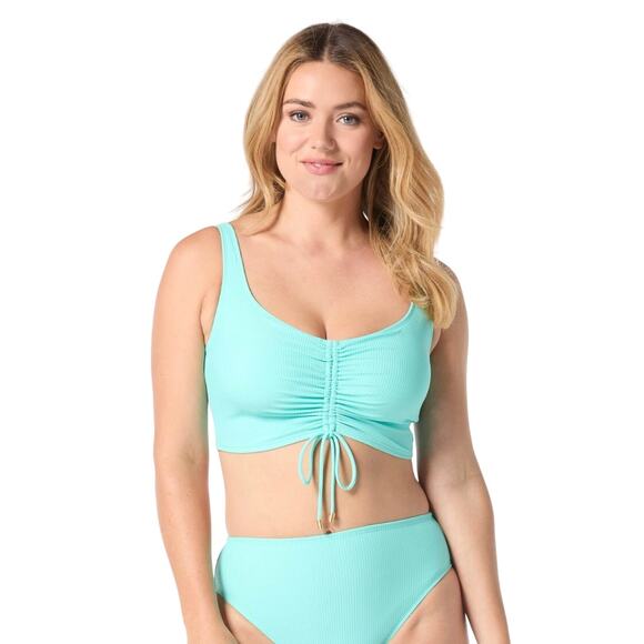 Coco Reef Elevate Bra Sized Shirred Underwire Bikini Top - 34D - Picture 1 of 8